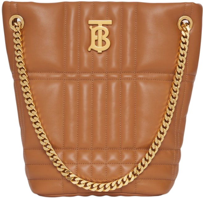 Burberry Quilted Leather Small Lola Bucket Bag Maple Brown/Gold-tone in  Lambskin Leather with Gold-tone - US