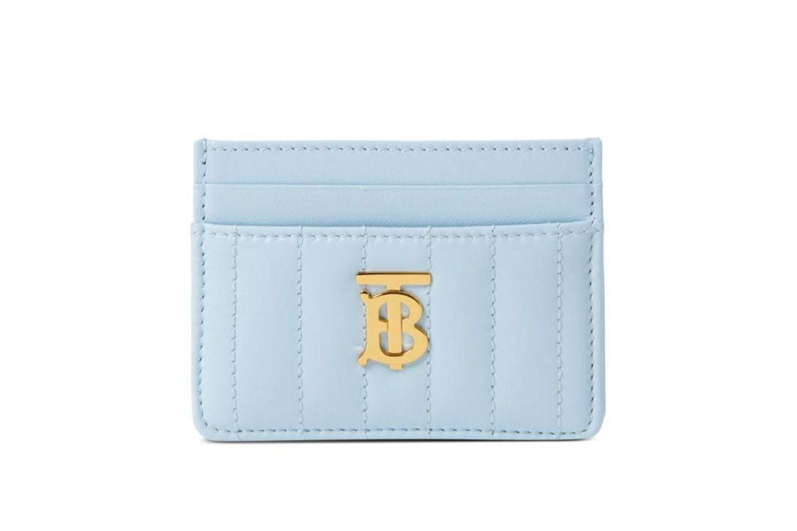 Pre-owned Burberry Quilted Lola Card Holder Blue