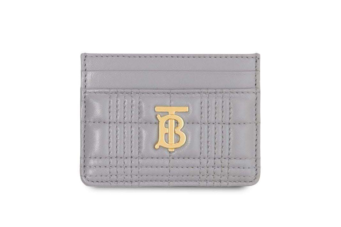 Pre-owned Burberry Quilted Lola Card Holder Grey