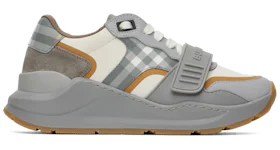 Burberry Ramsey Vintage Check Suede Leather Sneaker Grey (Women's)