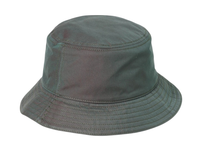 Pre-owned Burberry Reversible Check Bucket Hat In Grey Beige