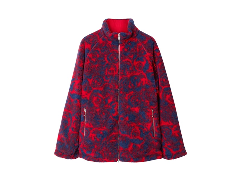 Burberry Reversible Rose Fleece Jacket Jacket Red
