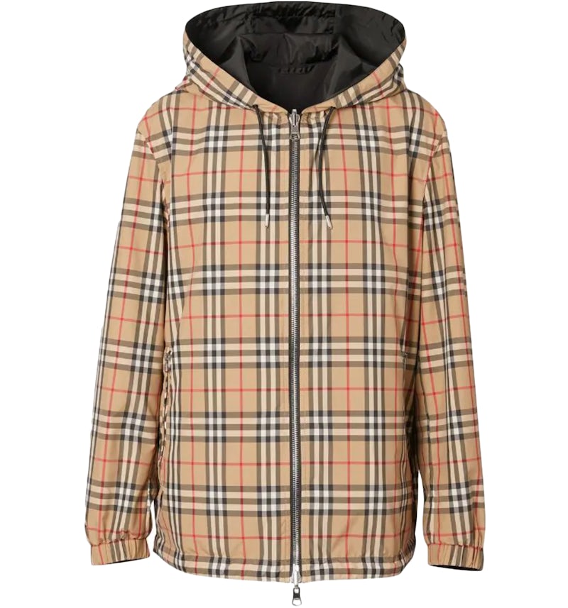 Burberry Chaqueta Reversible de Cuadros Vintage Negro Hombre