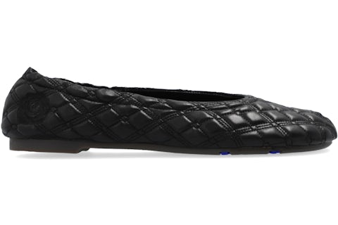 Burberry Sadler Leather Ballet Flats Black (Women's) 8080383 US