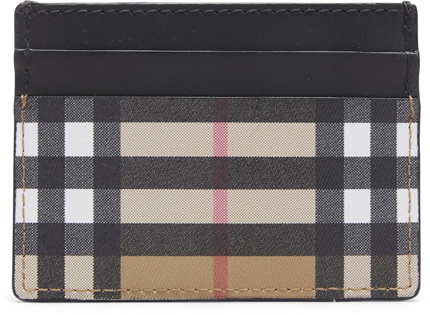 Charcoal Check and Leather Ziparound Wallet - Men | Burberry® Official