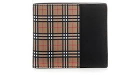 Burberry Scale Wallet Check (4 Card Slot) Small Beige/Black