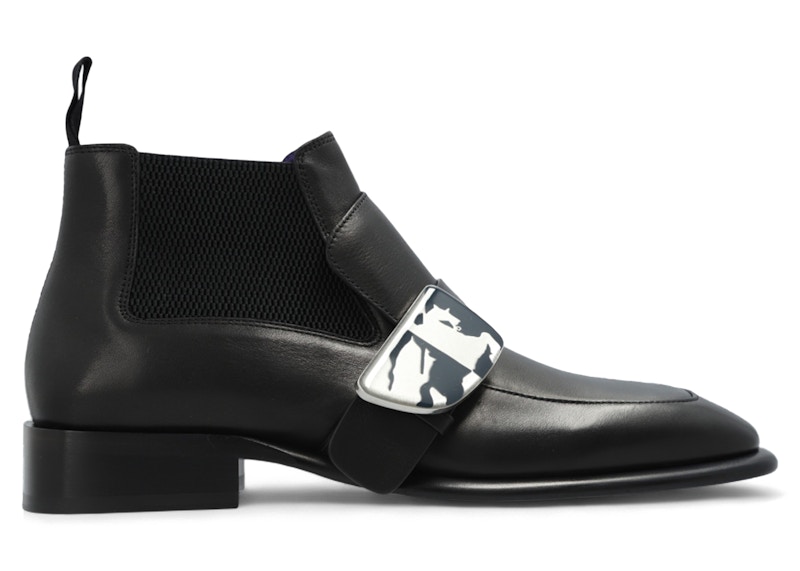 Burberry Shield Leather Chelsea Boots Black Men's - 8087314 - US