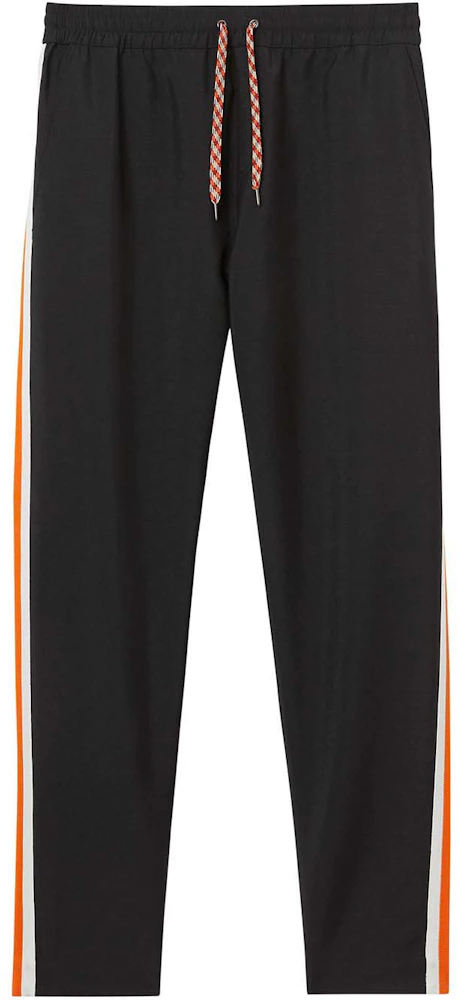 Burberry Side-Stripe Slim Track Pants Black/Orange/White Men's - GB