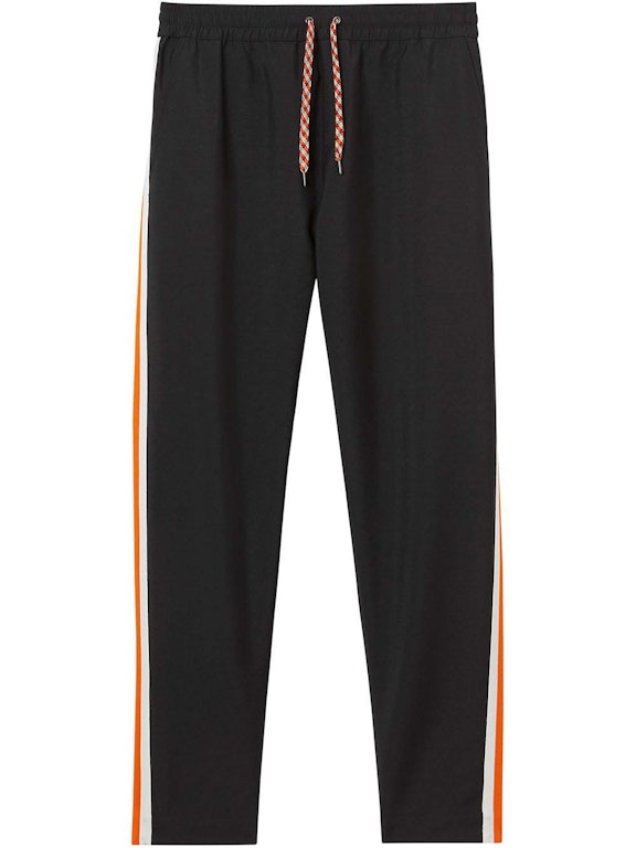 Pre-owned Burberry Side-stripe Slim Track Pants Black/orange/white