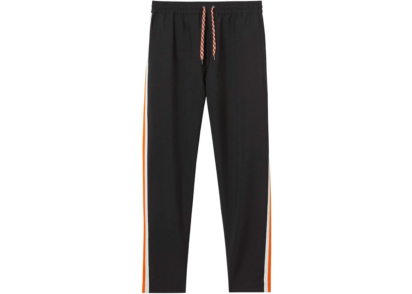 Burberry Side-Stripe Slim Track Pants Black/Orange/White Men's US