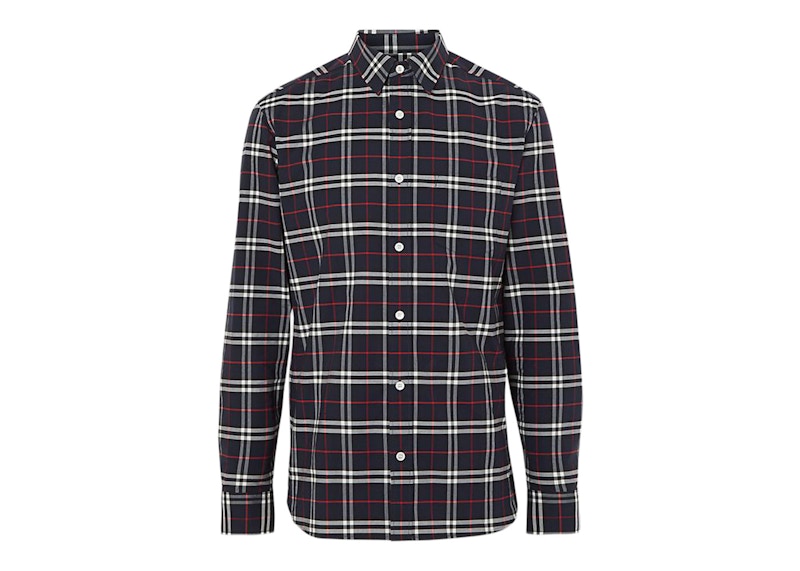 Burberry red 2024 check shirt