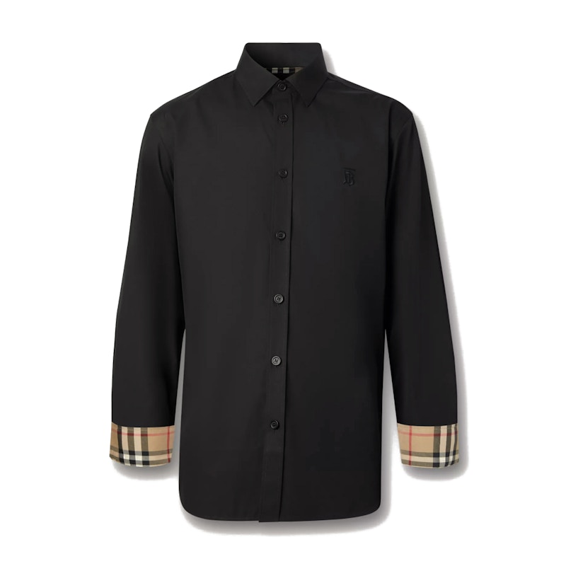 Black burberry shop button down