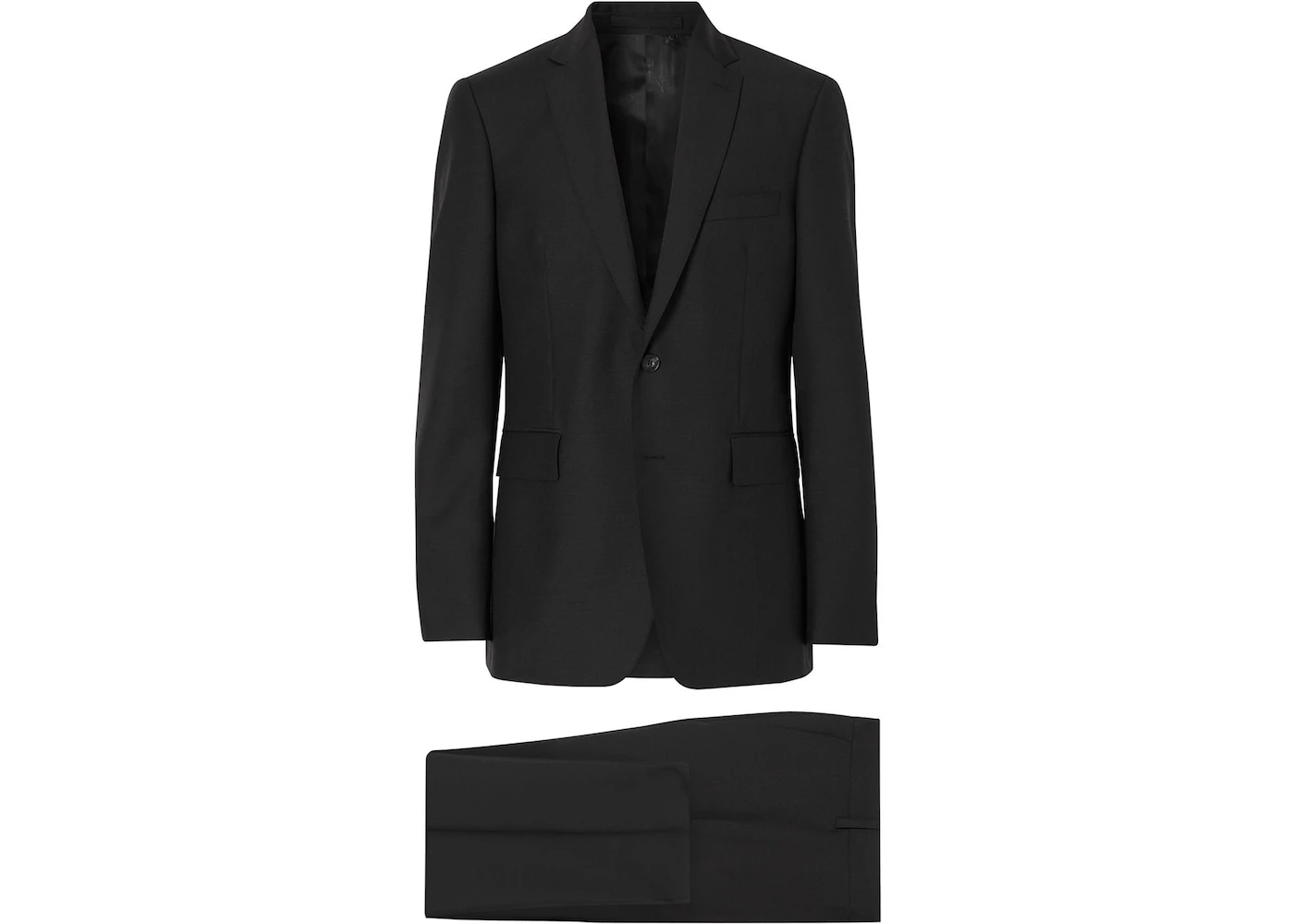 Burberry Slim Fit Wool Suit Black Men's - US