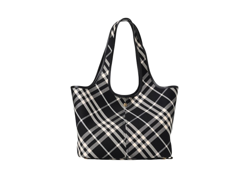 Burberry Small Check Tote Black
