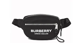 Burberry Cannon Bum Bag Logo Print ECONYL Small Black