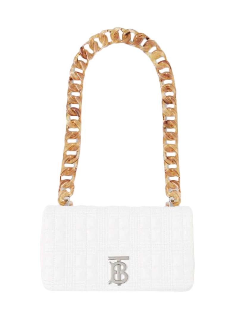 White burberry online bag