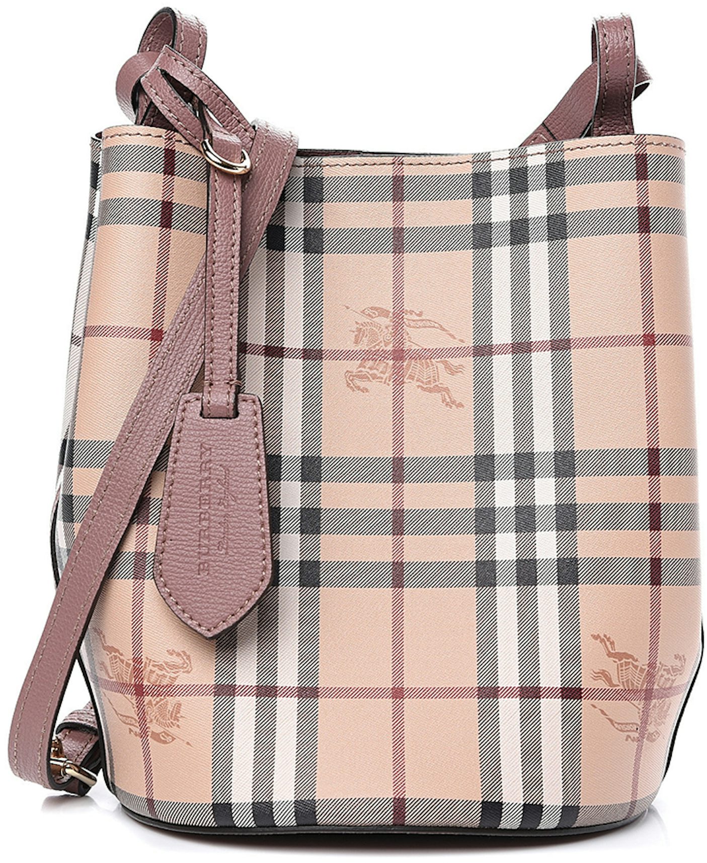 AUTH Burberry Pink Barrel Bag -Early 2000s