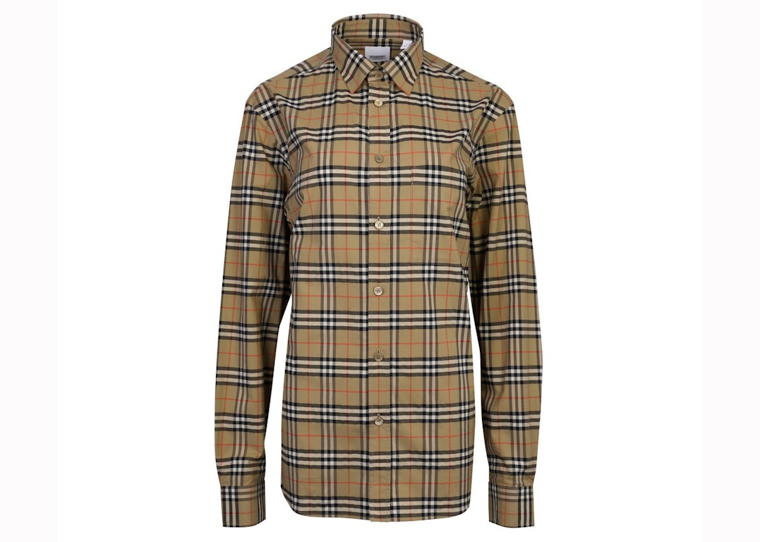 Pre-owned Burberry Small Scale Check Shirt Brown