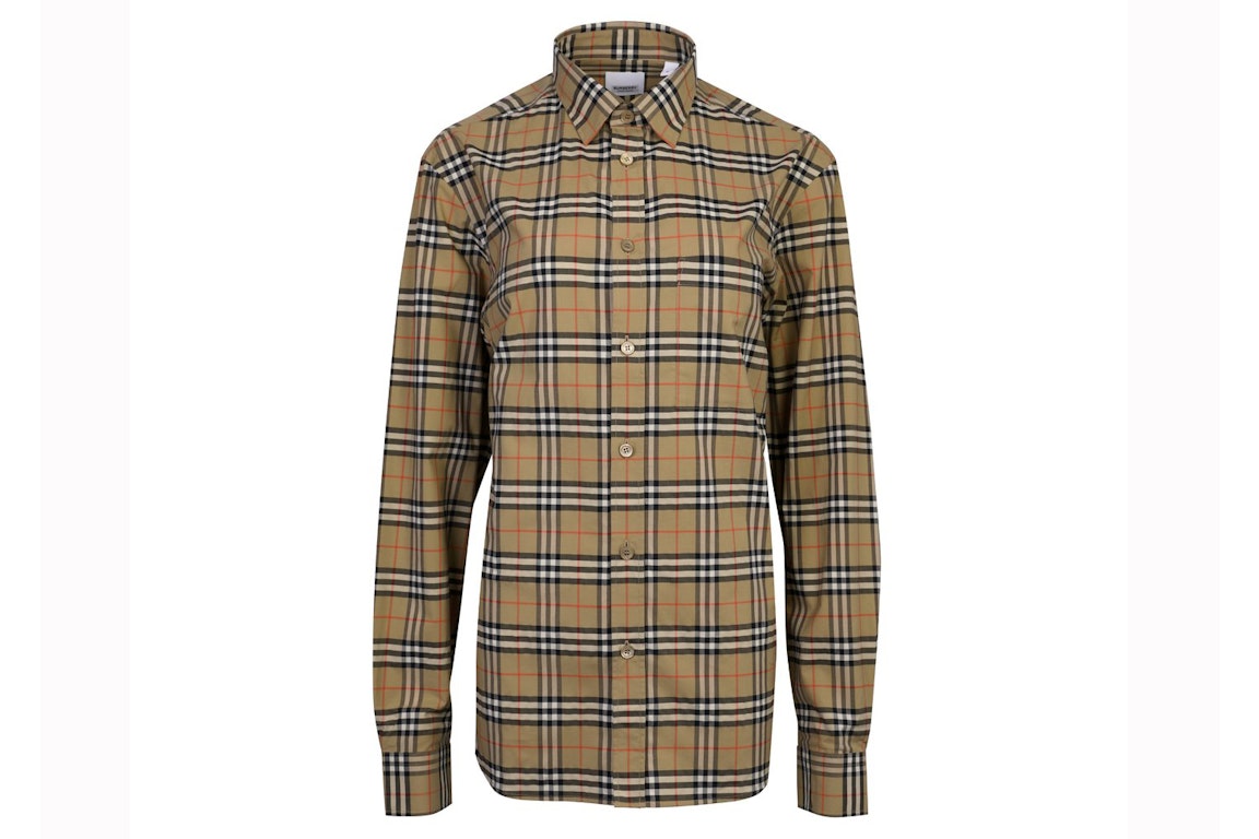 Pre-owned Burberry Small Scale Check Shirt Brown