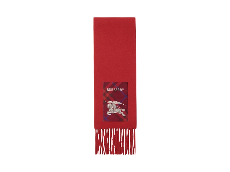 Pre-owned Burberry Solid Label Scarf In Rust
