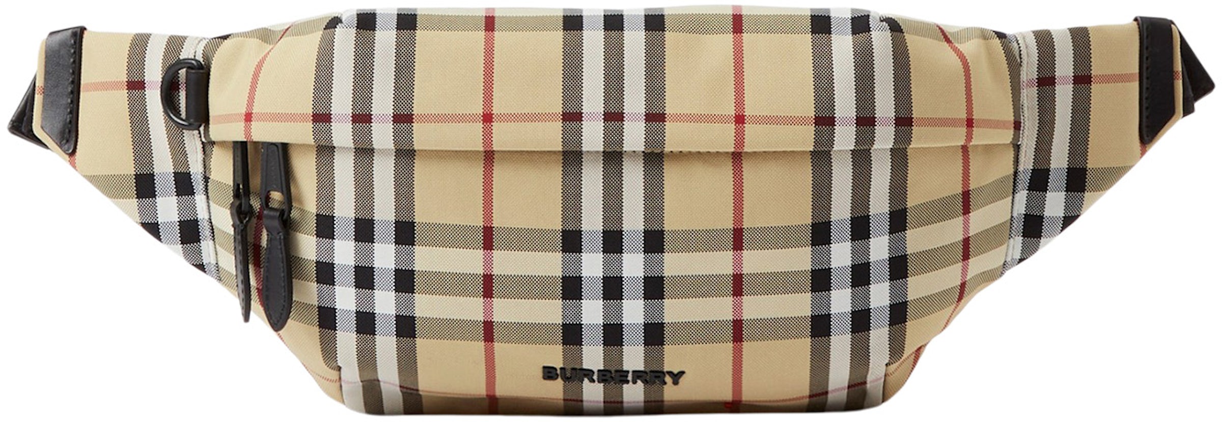 Burberry Sonny Belt Bag Archive Beige in Polyamide with Black-tone