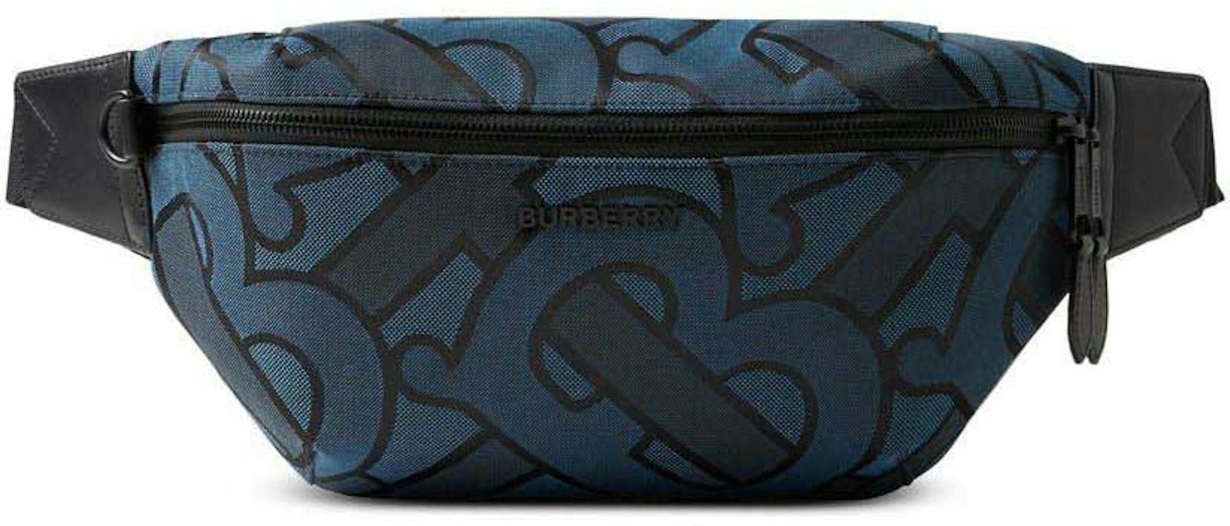 Blue Burberry Monogram TB E Canvas Sonny Belt Bag – Designer Revival