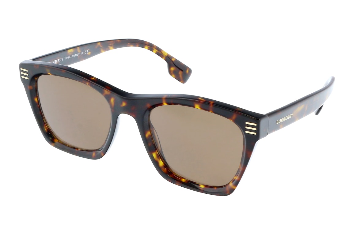 Pre-owned Burberry Square Sunglasses Dark Havana (0be4348)