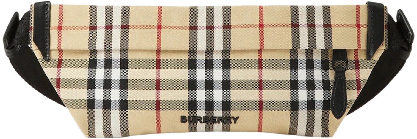 Burberry Stevie Belt Bag Archive Beige in Polyamide with Black-tone - US