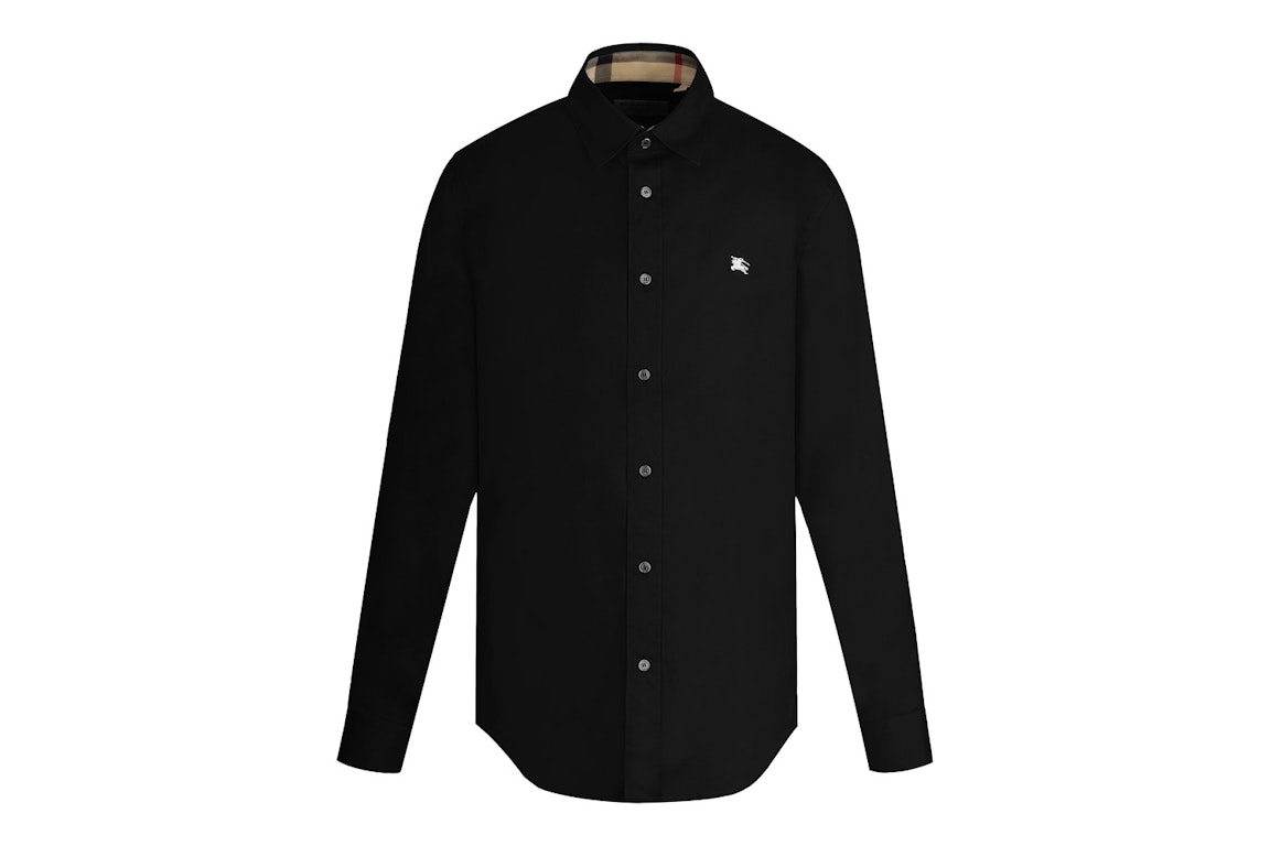 Pre-owned Burberry Stretch Cotton Poplin Shirt Black
