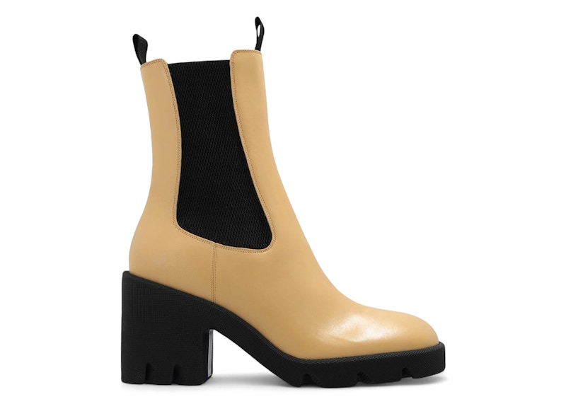 ミドルブーツ BURBERRY Women Boots 8074661MANILLA Yellow Burberry Stride Platform Ankle Boots Custard (Women's