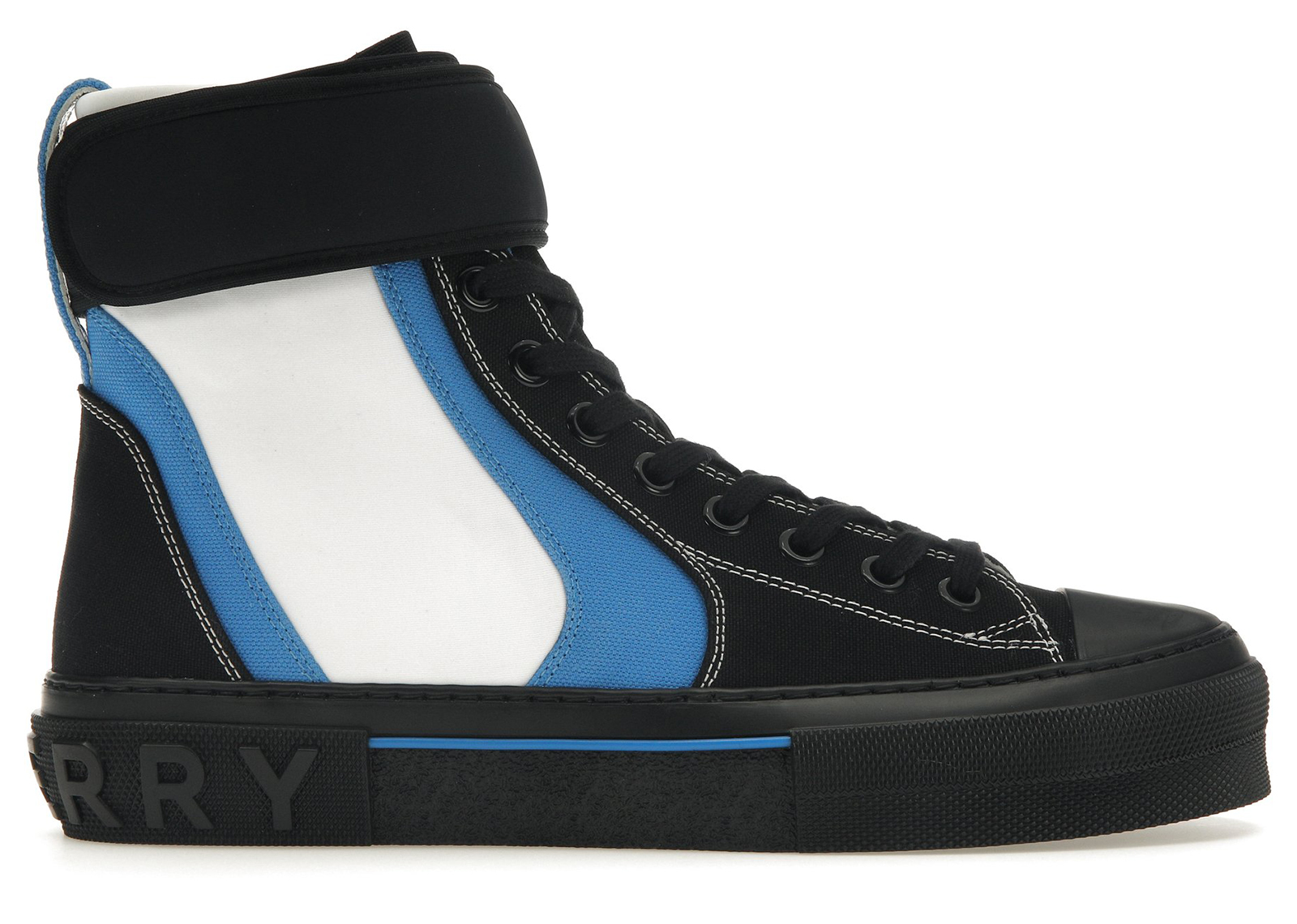 Burberry Sub High-Top Laced-Up Trainer Black Blue White Men's 