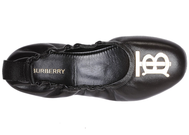 Burberry flats outlet black