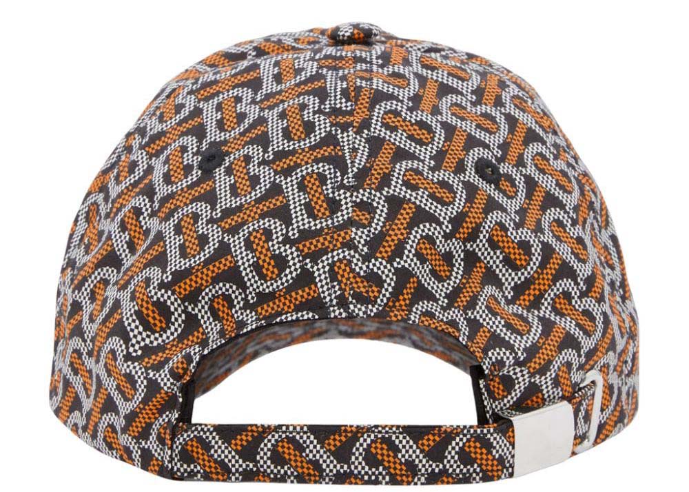 Burberry TB Monogram Baseball Cap Black/White/Orange Men's - US