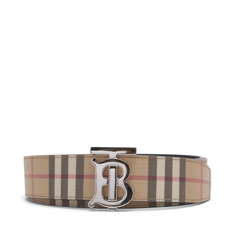 Burberry Reversible Monogram Motif Vintage Check Belt 1.4 Width