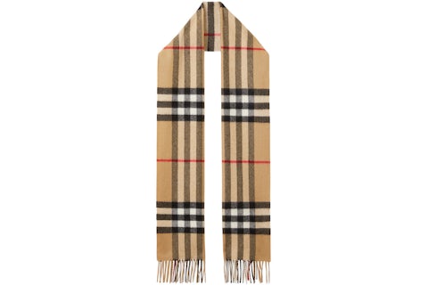 Burberry The Classic Check Cashmere Scarf Archive Beige US