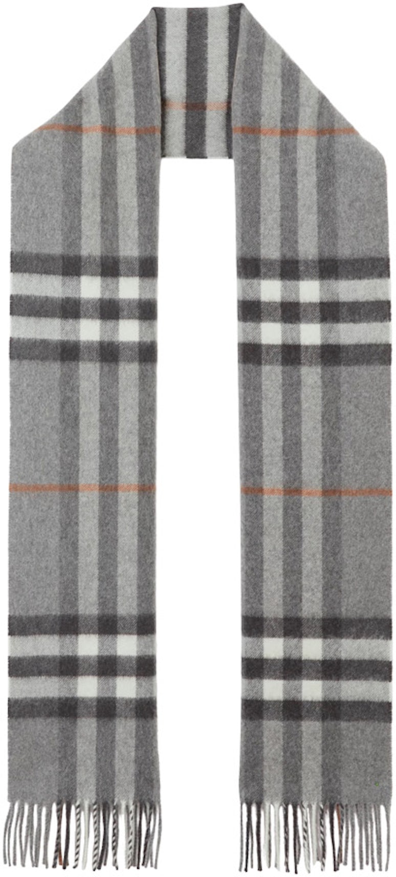 The Classic Check Cashmere Scarf Grey in Wool - US