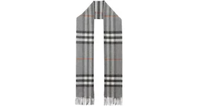Burberry The Classic Check Cashmere Scarf Grey