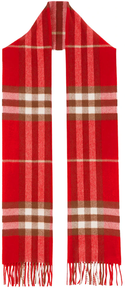 Burberry The Classic Check Cashmere Scarf Red - FW22 - US