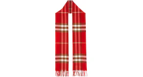 Burberry The Classic Check Cashmere Scarf Red