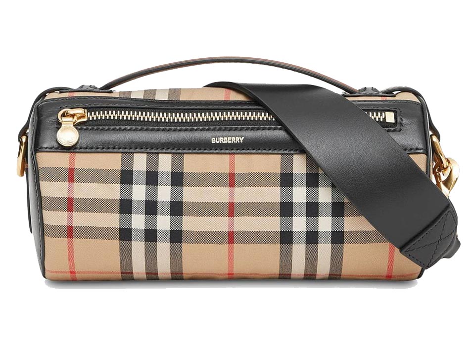 burberry leather barrel bag