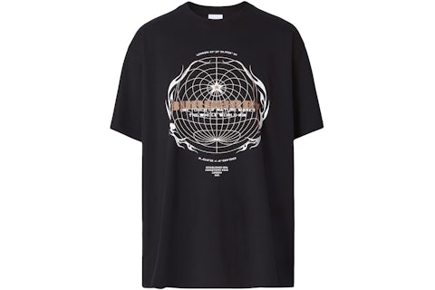 Burberry Totnes Globe Logo T-shirt Nero Uomo IT - Main Image