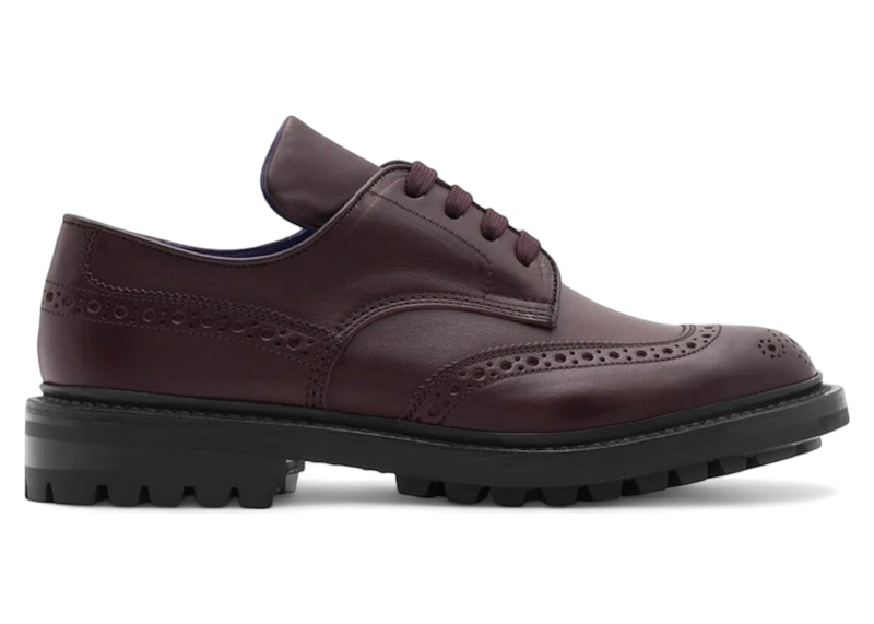 Burberry Tricker's Leather Devon Brogues Aubergine メンズ