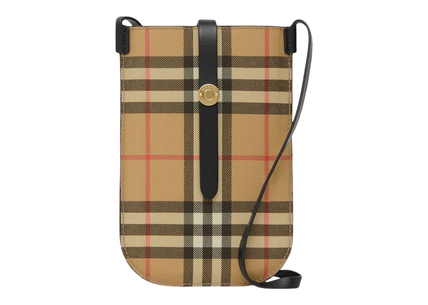 Burberry Vintage Check Anne Phone Case with Strap Archive Beige