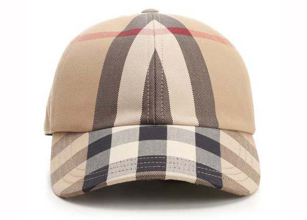Pre-owned Burberry Vintage Check Baseball Cap Beige