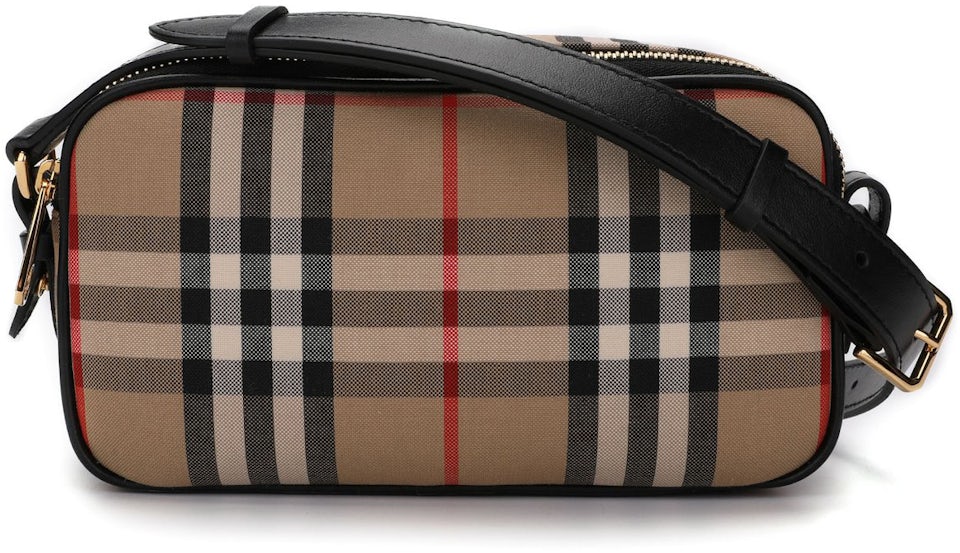 BURBERRY: bag with vintage check pattern - Beige