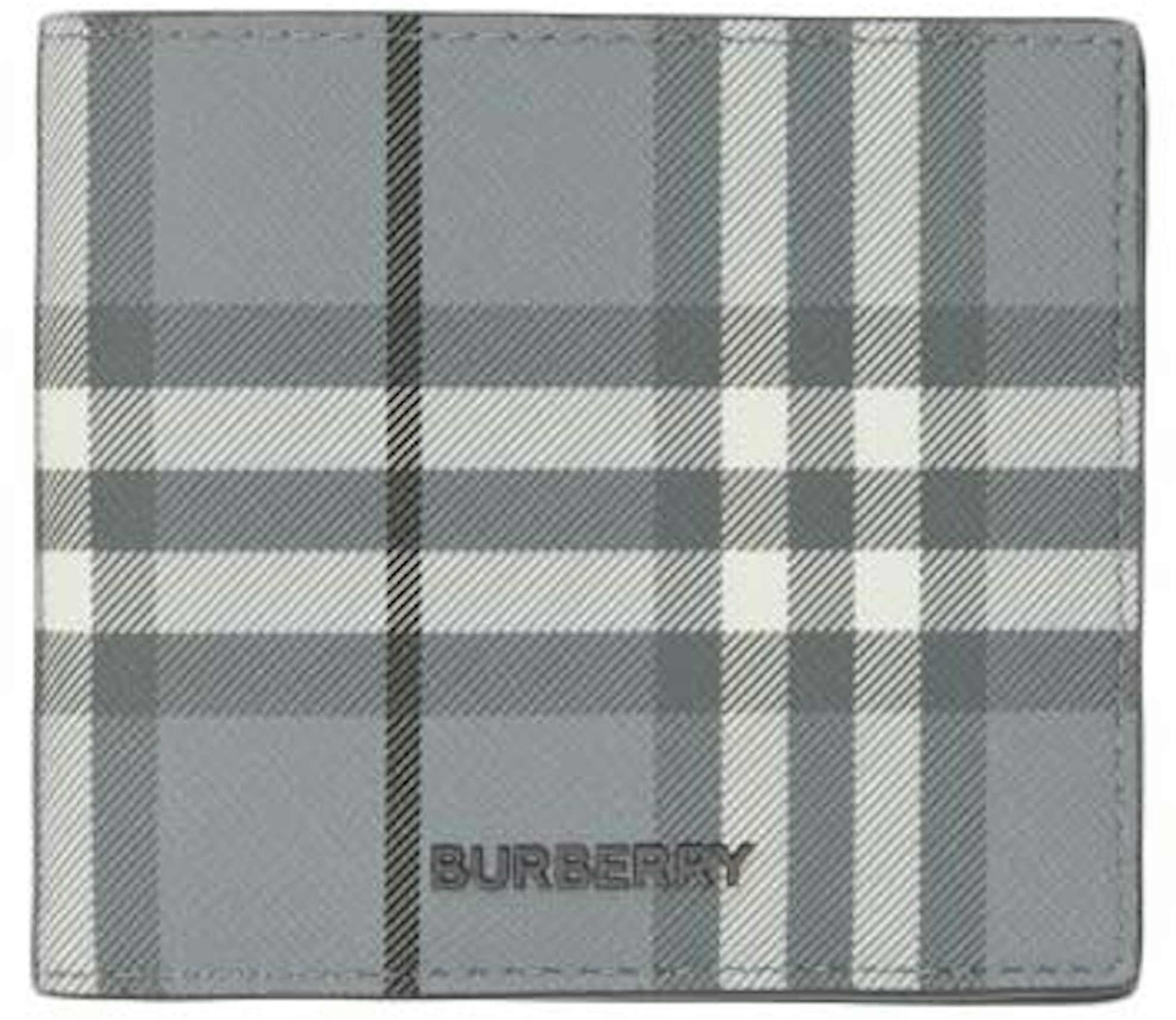 Burberry Vintage Check Bifold Wallet (8 Card Slot) Storm Grey Check