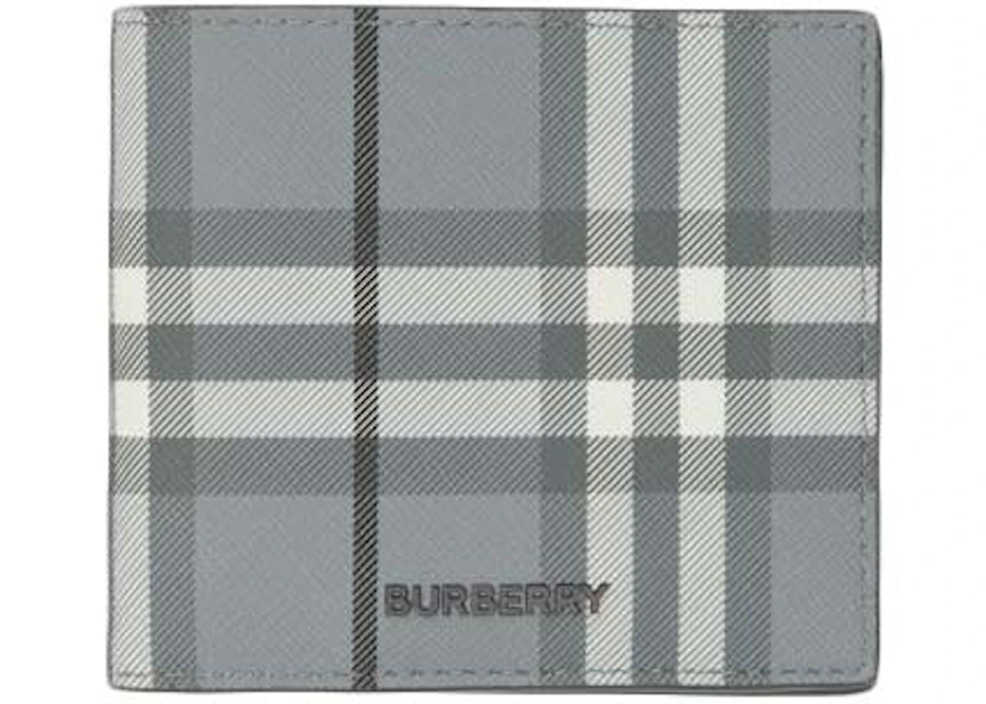 Burberry Vintage Check Bifold Wallet (8 Card Slot) Storm Grey Check in ...