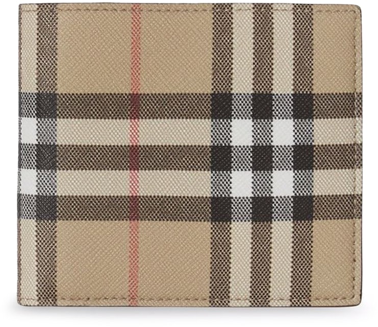 Burberry Check Embossed Patent Leather Zip Around Wallet