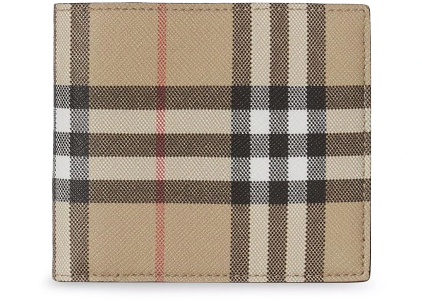 Burberry Vintage Check Bifold Wallet (8 Slot) Archive Beige in Canvas ...