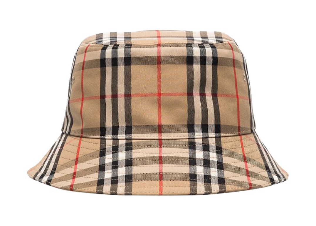 Pre-owned Burberry Vintage Check Bucket Hat Brown